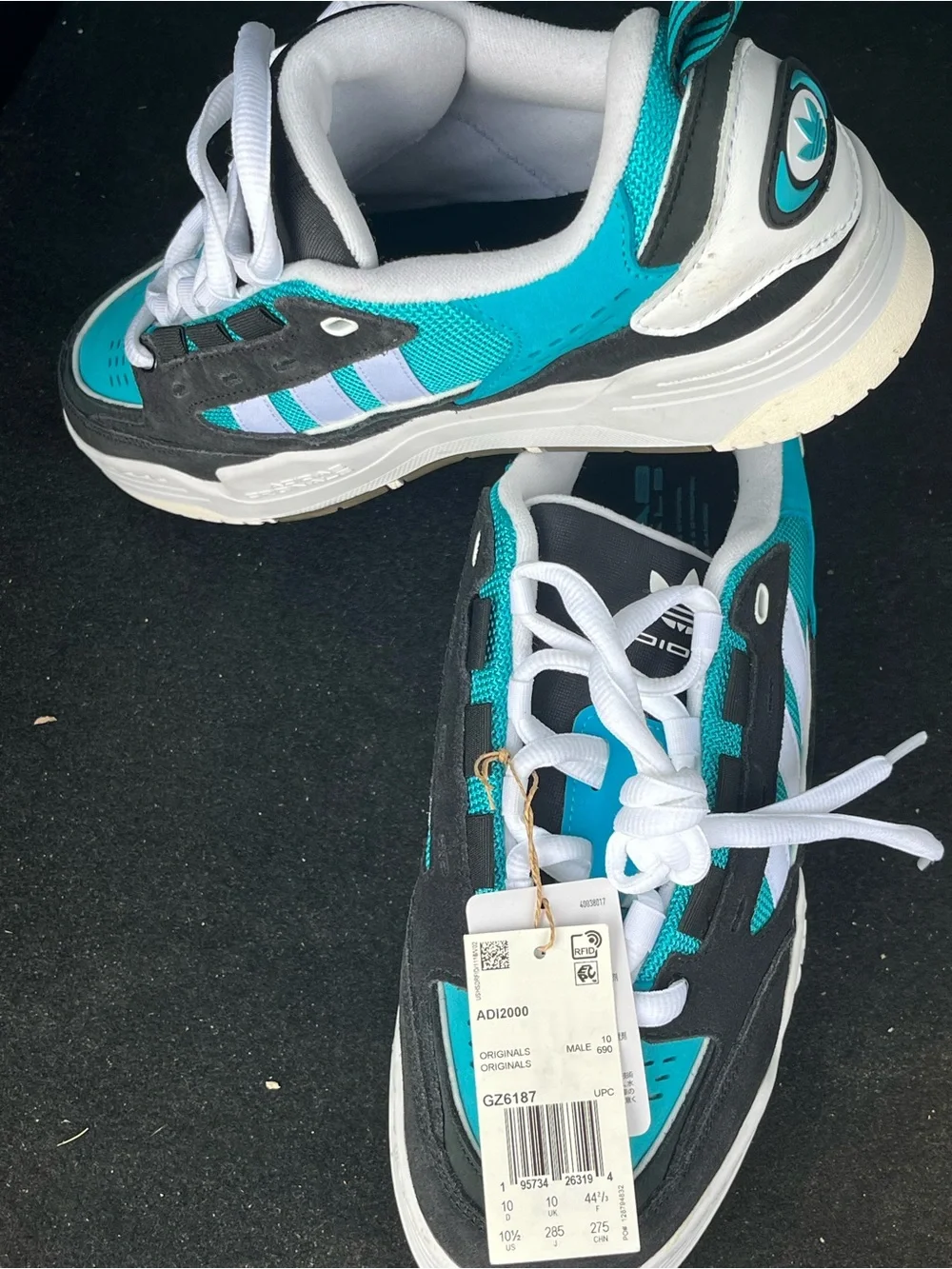 adidas ADI2000 Lab Green/Cloud White/Gum Men’s Athletic Mesh Sneakers GZ6187
